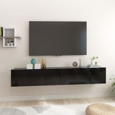 Vidaxl Viseče TV omarice 3 kosi črne 60x30x30 cm