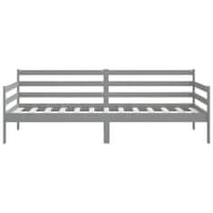 Vidaxl Dnevna postelja siva trdna borovina 90x200 cm