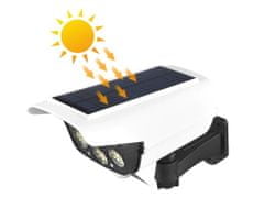 Verkgroup Solarna lažna kamera bela z SMD LED svetilko + senzor gibanja in upravljalec