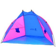 Royokamp Samopostavljiv šotor za plažo 200 x 120 x 120 cm, roza-modra T-958-RM