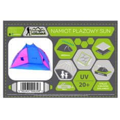 Royokamp Samopostavljiv šotor za plažo 200 x 120 x 120 cm, roza-modra T-958-RM