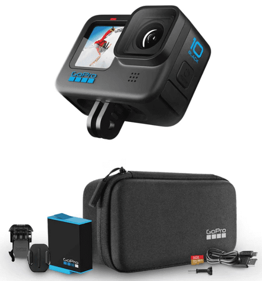 GoPro Hero 10 športna kamera in spominska kartica, 64 GB, črna (CHDSB-102-CN)