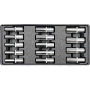 YATO Vstavek za vtičnice - vtični ključi globoki 8-21 mm 14 kosov