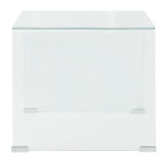 Vidaxl Klubska Mizica iz Kaljenega Stekla 49,5x50x45 cm Prosojna
