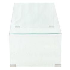 Vidaxl Klubska Mizica iz Kaljenega Stekla 100x48x33 cm Prosojna