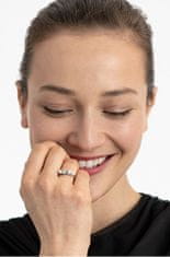 Troli Eleganten jekleni prstan s cirkonom in biseri VEDR0341S (Obseg 52 mm)