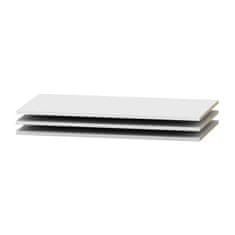 KONDELA Garderobne police (3 kos) Betty 4 BE04-007-00 86,7x48,5 cm - bele