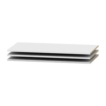 KONDELA Garderobne police (3 kos) Betty 4 BE04-007-00 86,7x48,5 cm - bele