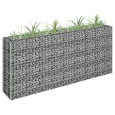 Vidaxl Visoka greda gabion pocinkano jeklo 180x30x90 cm