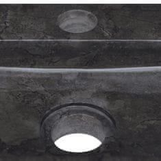 Vidaxl Umivalnik črn 38x24x6,5 cm marmor
