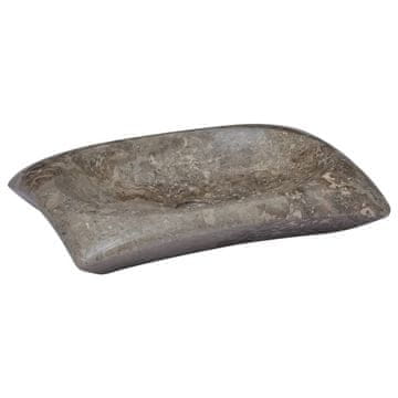 Vidaxl Umivalnik siv 50x35x10 cm marmor