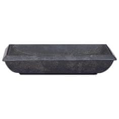 Vidaxl Umivalnik črn 50x35x10 cm marmor