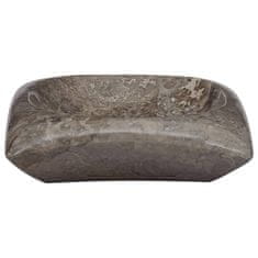 Vidaxl Umivalnik siv 50x35x10 cm marmor