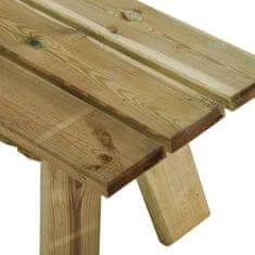 Vidaxl Vrtna klop 110 cm impregnirana trdna borovina