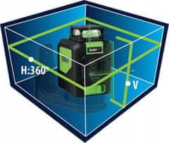 Dedra 5 linijski zeleni laserski nivelir do 50m 360 stopinjski