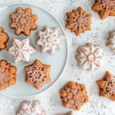 NordicWare Kalup za šest malih kolačkov SNEŽINKE srebrne barve