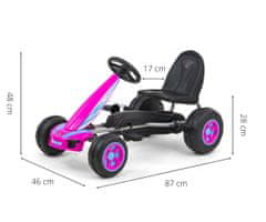 MILLY MALLY Viper Pink pedal go-kart