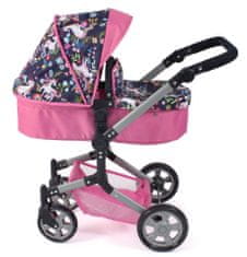 Bayer Chic LINUS otroški voziček, trojna kombinacija, modro-roza