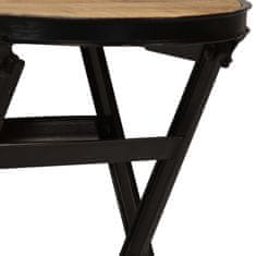 Vidaxl Pisalna miza z zložljivim stolčkom trdni mangov les 115x50x76cm