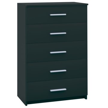 Vidaxl Predalnik črn 71x35x108 cm iverna plošča