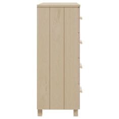 Vidaxl Komoda HAMAR medeno rjava 79x40x103,5 cm trdna borovina