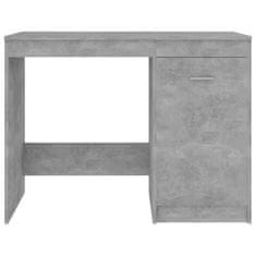 Vidaxl Pisalna miza betonsko siva 100x50x76 cm iverna plošča