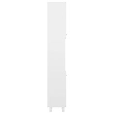 shumee Kopalniška omarica visok sijaj bela 30x30x179 cm iverna plošča