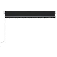 Vidaxl Ročno zložljiva tenda z LED lučmi 400x350 cm antracitna