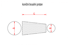 Probrus Brusilni trak konični 20/12x35 mm P80 (10 kosov+1 gumi nosilec) 
