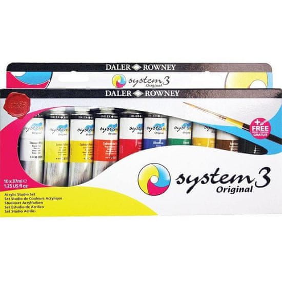 Daler Rowney Akrilne barve,System3, Studio 10x37 ml