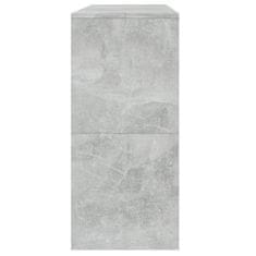 Vidaxl Konzolna mizica betonsko siva 100x35x76,5 cm iverna plošča
