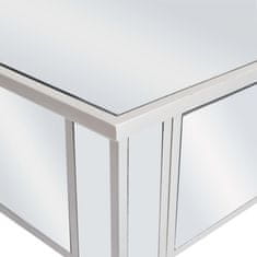 Vidaxl Zrcalna konzolna mizica MDF in steklo 106,5x38x76,5 cm