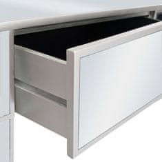 Vidaxl Zrcalna konzolna mizica MDF in steklo 106,5x38x76,5 cm