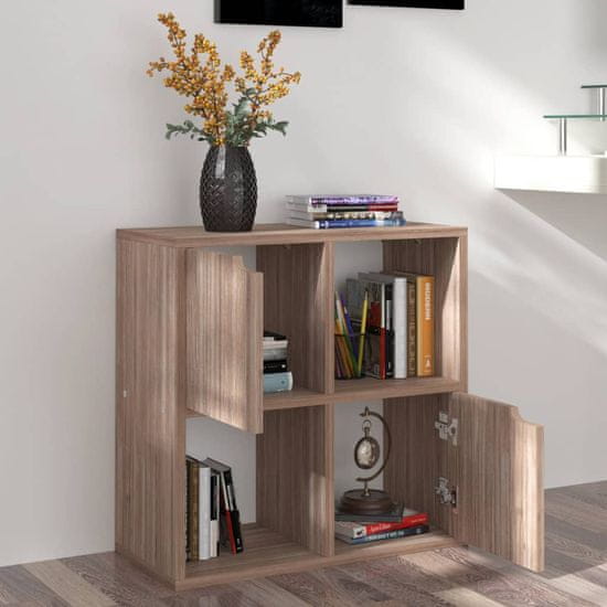 Greatstore Knjižna omara siva sonoma hrast 60x27,5x59,5 cm iverna plošča