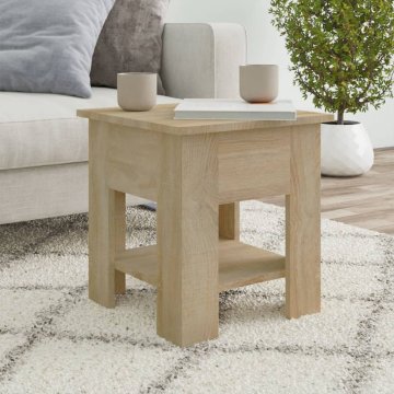 Vidaxl Kavna mizica, hrast sonoma, 40x40x42 cm, material na osnovi lesa