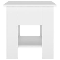 Vidaxl Kavna mizica, bela, 40x40x42 cm, material na osnovi lesa