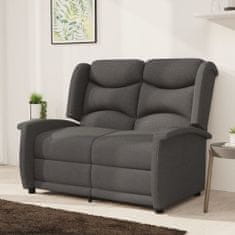 Greatstore 2-sedežni zložljivi masažni fotelj, temno siv, tkanina