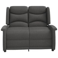 shumee 2-sedežni zložljivi masažni fotelj, temno siv, tkanina