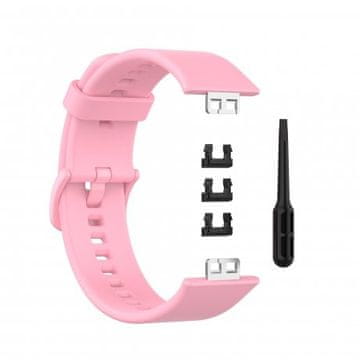 BStrap Silicone pašček za Huawei Watch Fit, light pink