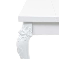 shumee Jedilna miza 179x89x81 cm visok sijaj bele barve