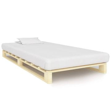 Vidaxl Posteljni okvir iz palet trdna borovina 100x200 cm