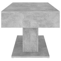 Greatstore Klubska mizica betonsko siva 96x50x45 cm iverna plošča