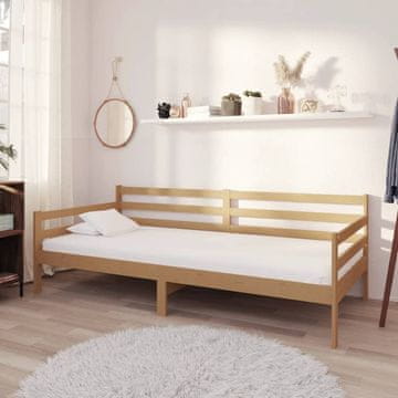Vidaxl Pasja postelja medeno rjava trdna borovina 90x200 cm