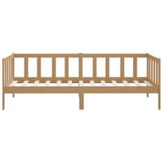 Vidaxl Dnevna postelja medeno rjava trdna borovina 90x200 cm