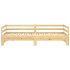 Vidaxl Izvlečna dnevna postelja trdna borovina 2x(90x200) cm
