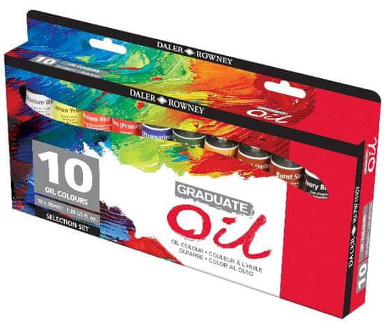 Daler Rowney Set oljnih barv Graduate Selection set, 10x38 ml