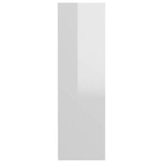 Vidaxl Stenske omare za čevlje 4 kosi visok sijaj bele 60x18x60 cm