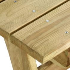 Vidaxl Vrtna miza 160x74x75 cm impregnirana borovina