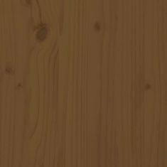 shumee Delovna miza medeno rjava 110x50x80 cm trdna borovina