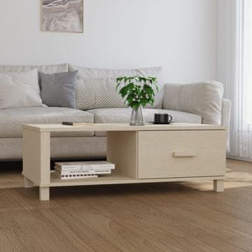 Vidaxl Kavna mizica, medeno rjava, 100x55x35 cm, masivni borov les